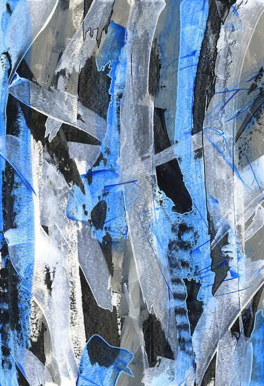 No.2 Blue - Original Abstract Painting by Helen Simmonds