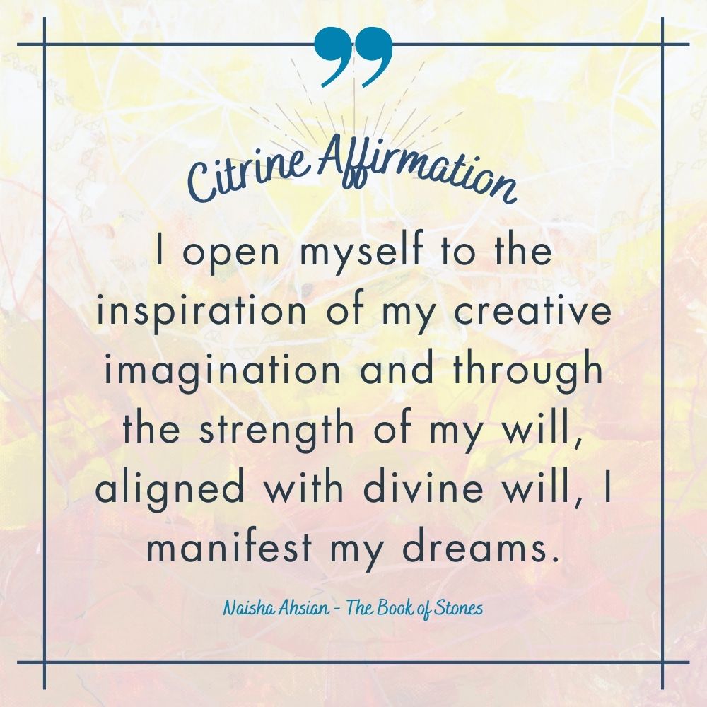 a typed affirmation for citrine