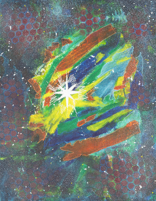 Nebula - Original on Canvas by Helen Simmonds