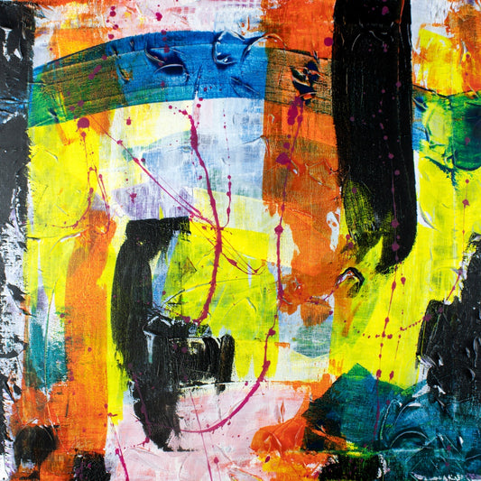 Rush - Original Abstract Painting by Helen Simmonds