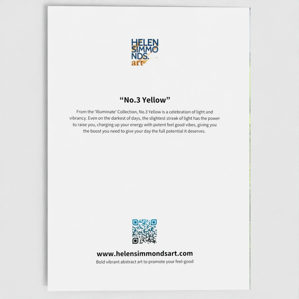 the back cover of a portrait greeting card with a short description.