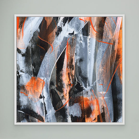 No.5 Orange - SQ Canvas Art Print