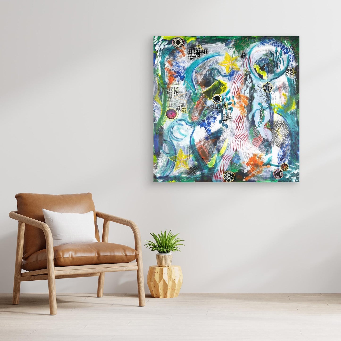 Stars and Spiros - Canvas Art Print