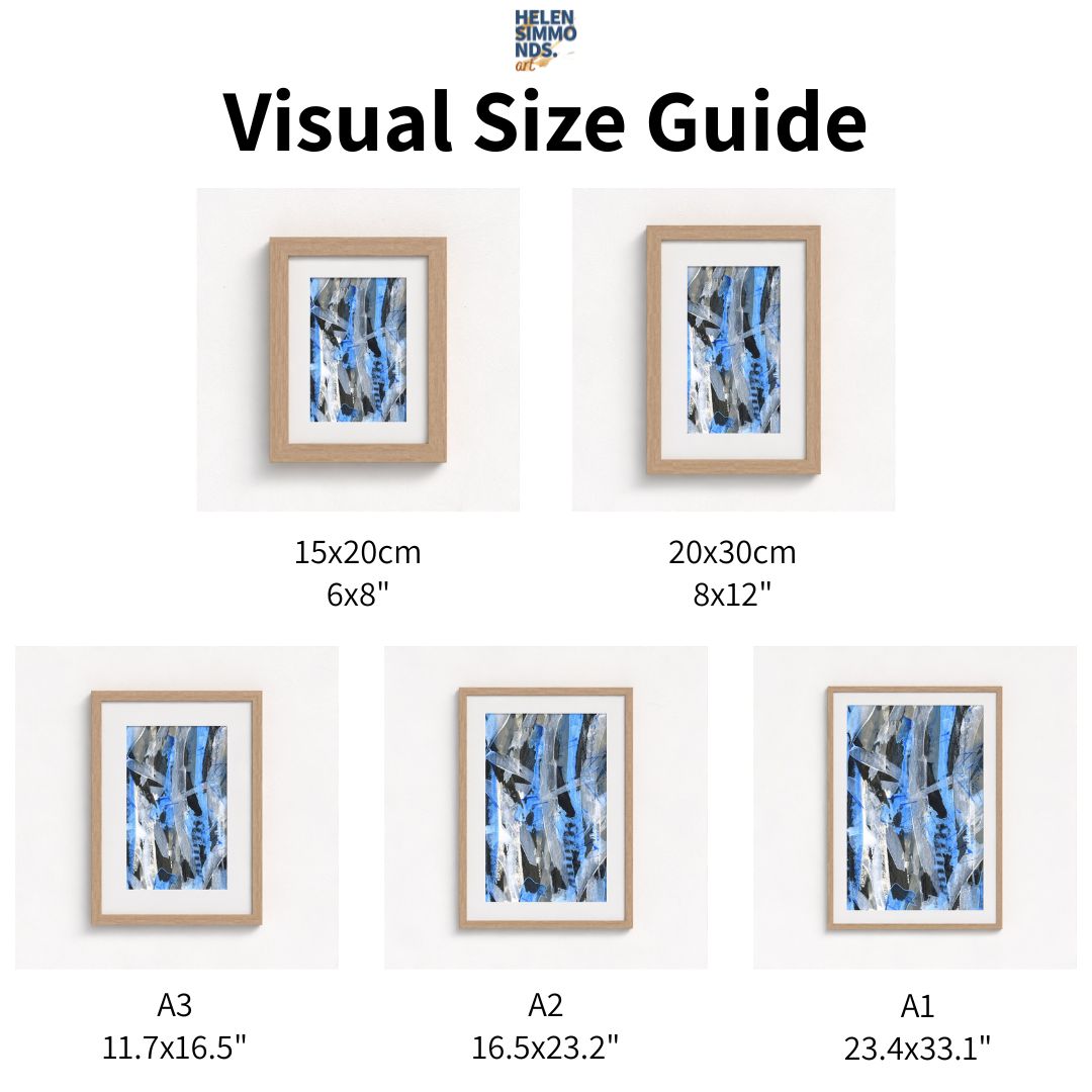 No.2 Blue - Paper Art Print