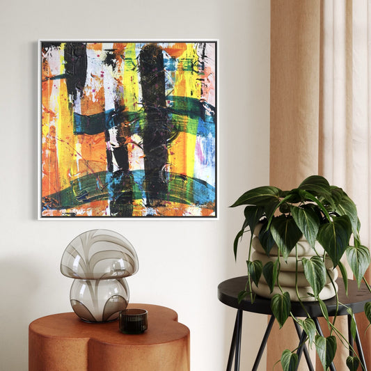 It's Electric - Original Abstract Painting by Helen Simmonds