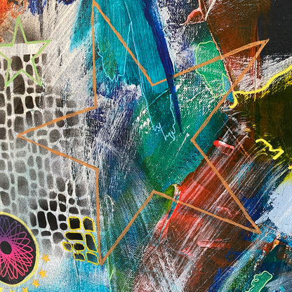 Stars and Spiros - Original on Canvas