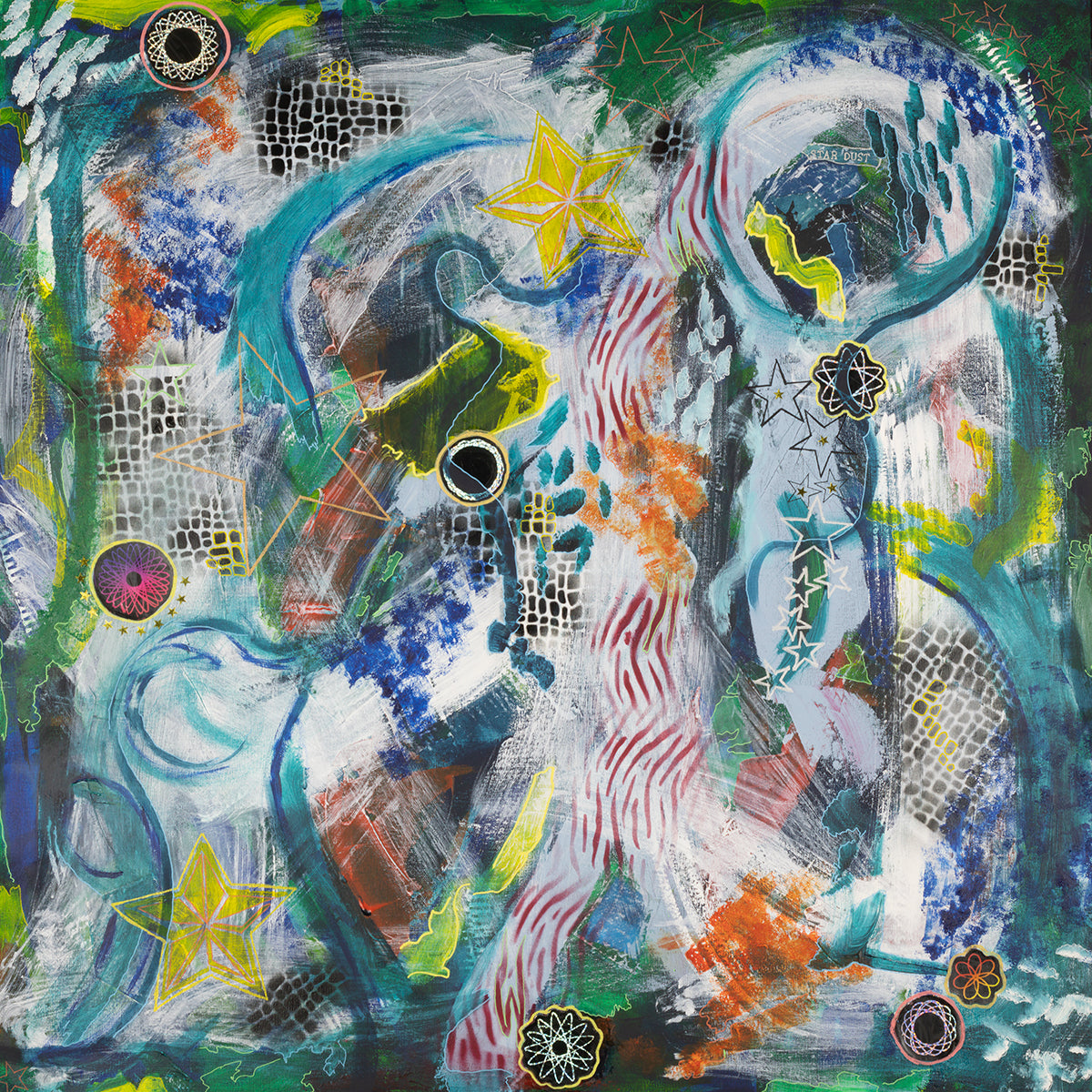 Stars and Spiros - Original on Canvas