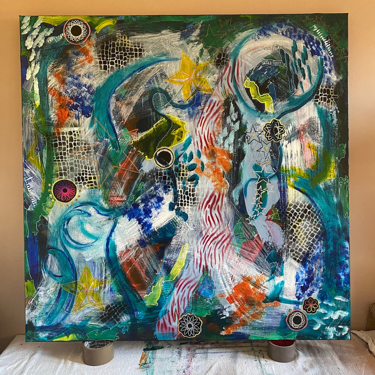Stars and Spiros - Original on Canvas