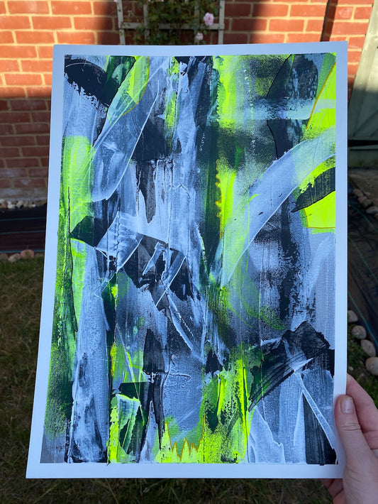 No.3 Yellow - Original Abstract Painting by Helen Simmonds