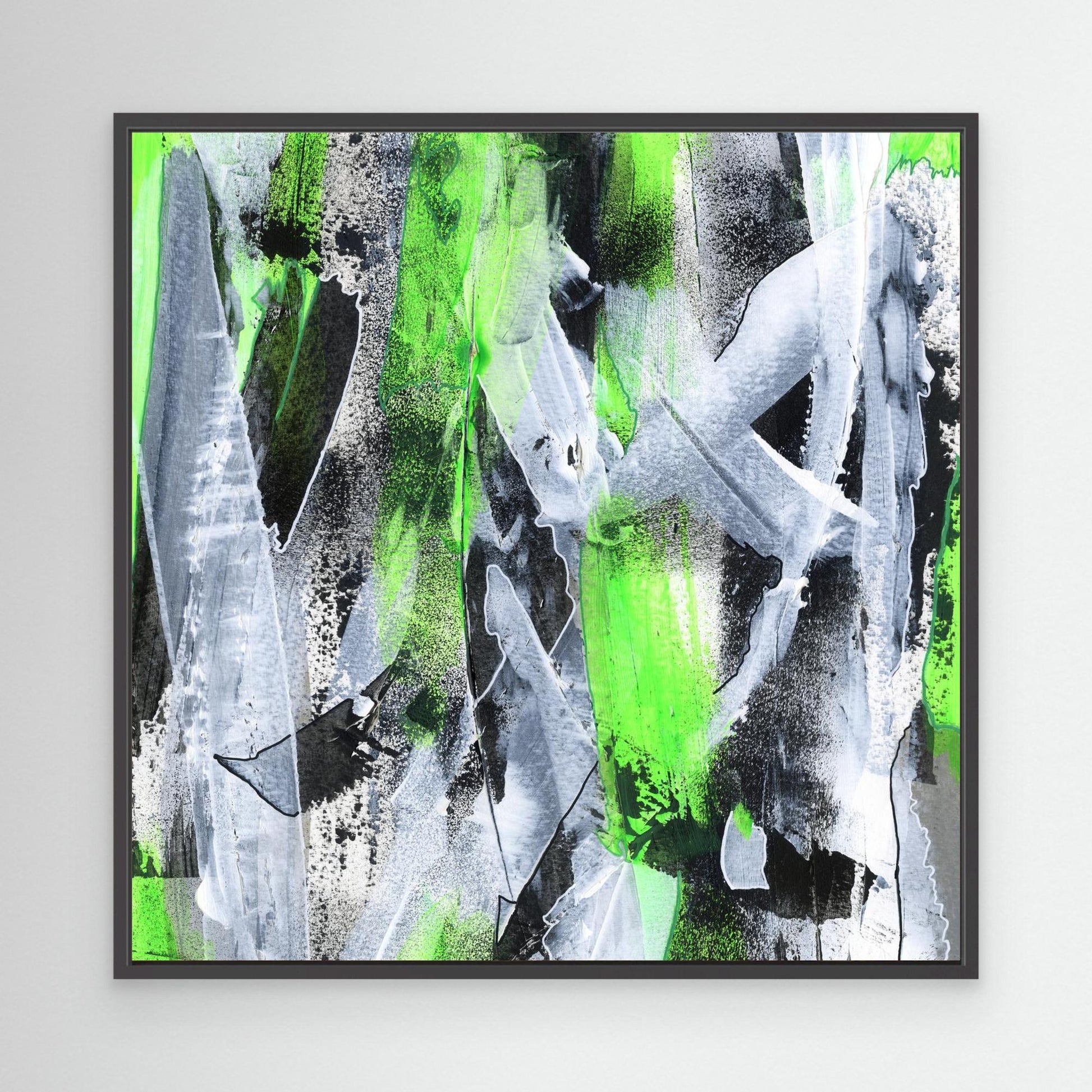 No. 1 Green - SQ Canvas Art Print