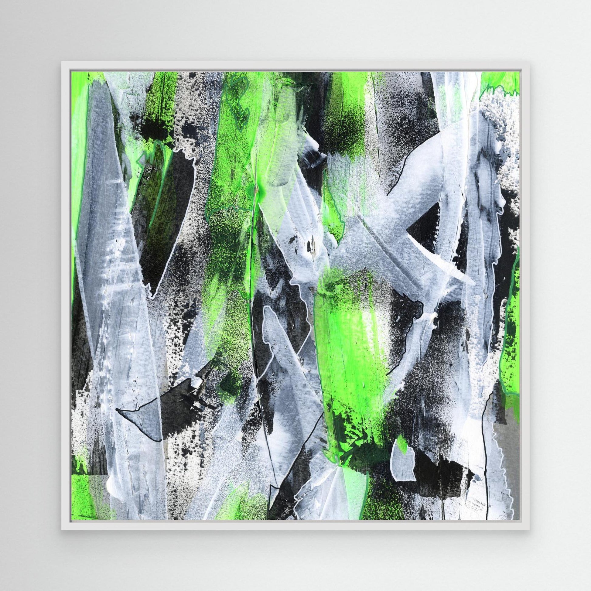 No. 1 Green - SQ Canvas Art Print