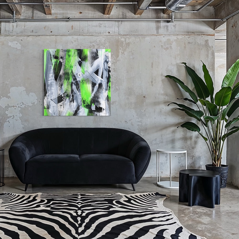 No. 1 Green - SQ Canvas Art Print