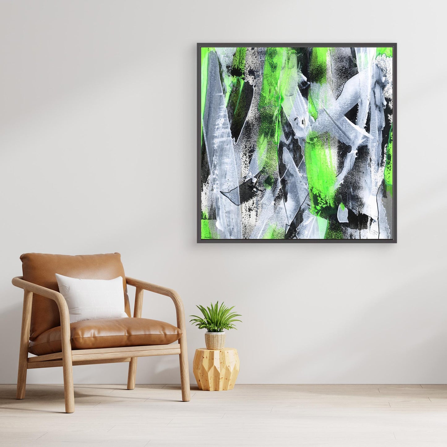 No. 1 Green - SQ Canvas Art Print