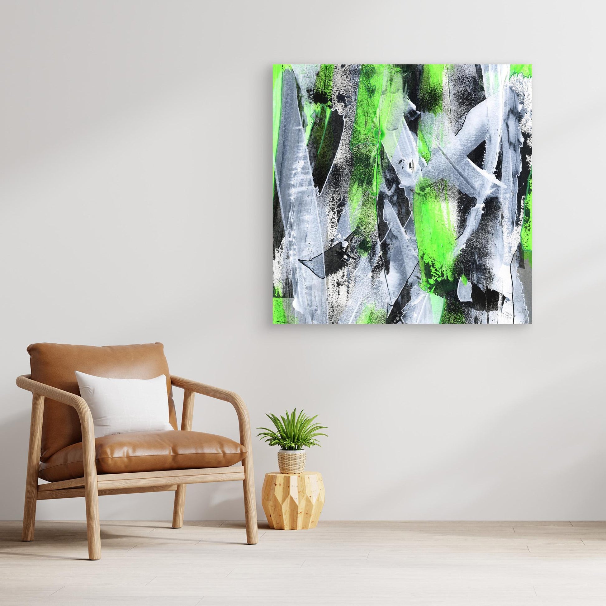 No. 1 Green - SQ Canvas Art Print