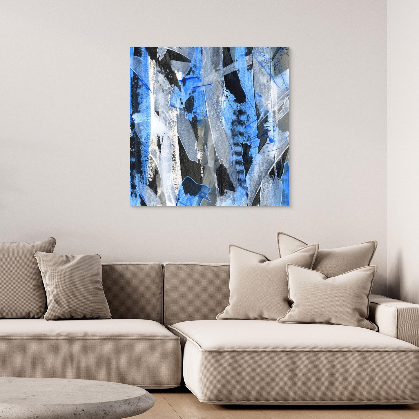 No.2 Blue - SQ Canvas Art Print