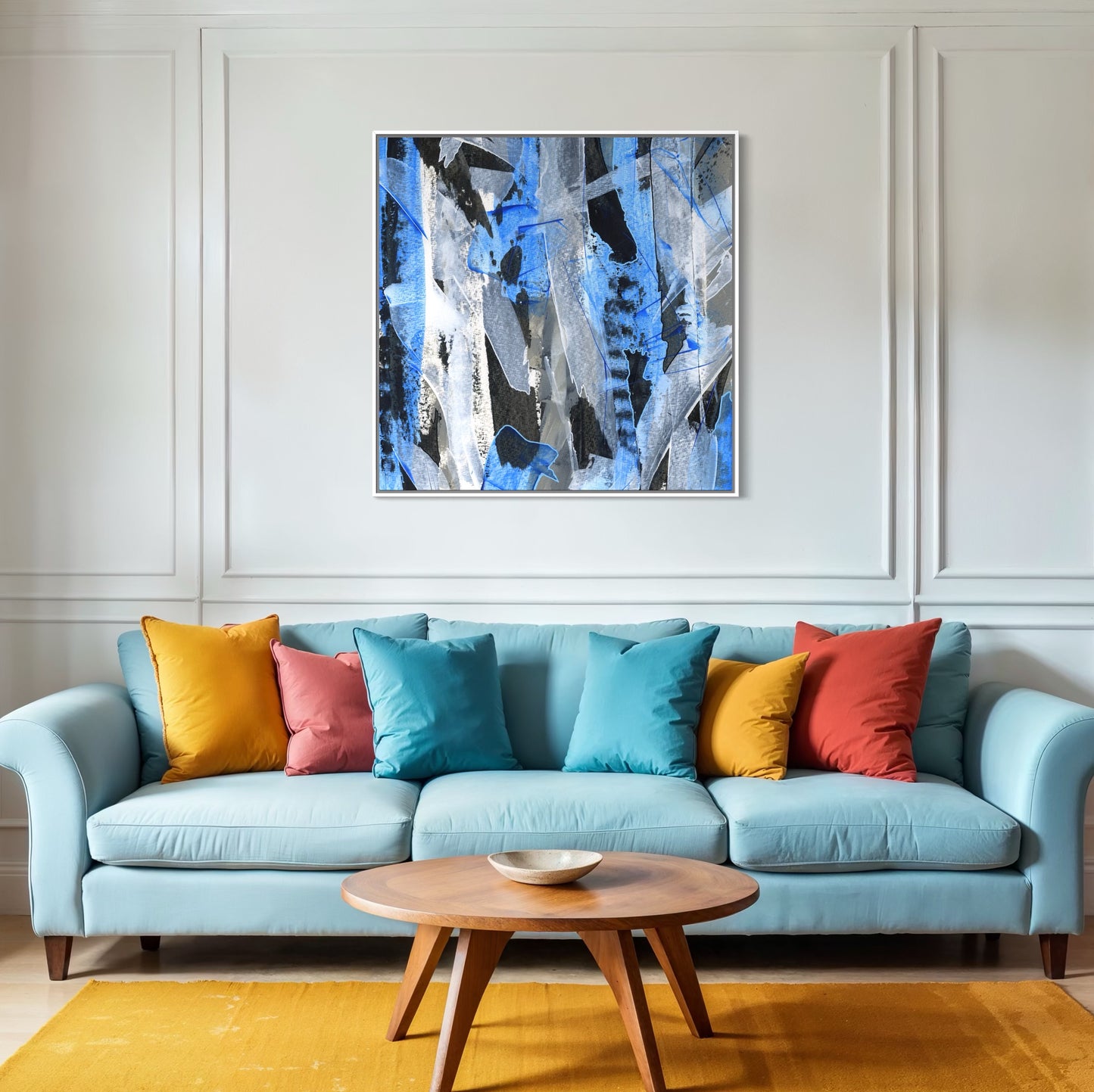 No.2 Blue - SQ Canvas Art Print