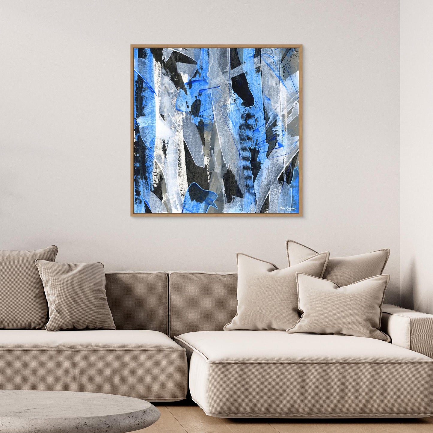 No.2 Blue Canvas Art Print