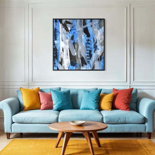 No.2 Blue Canvas Art Print