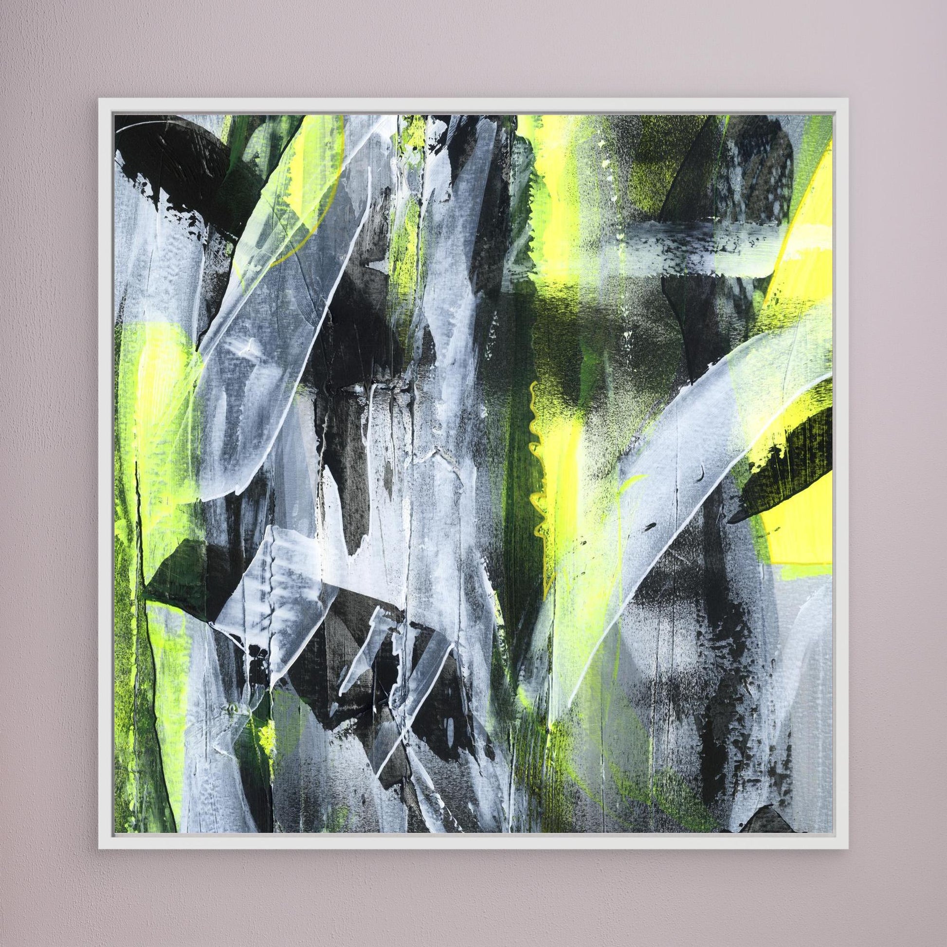 No.3 Yellow - SQ Canvas Art Print