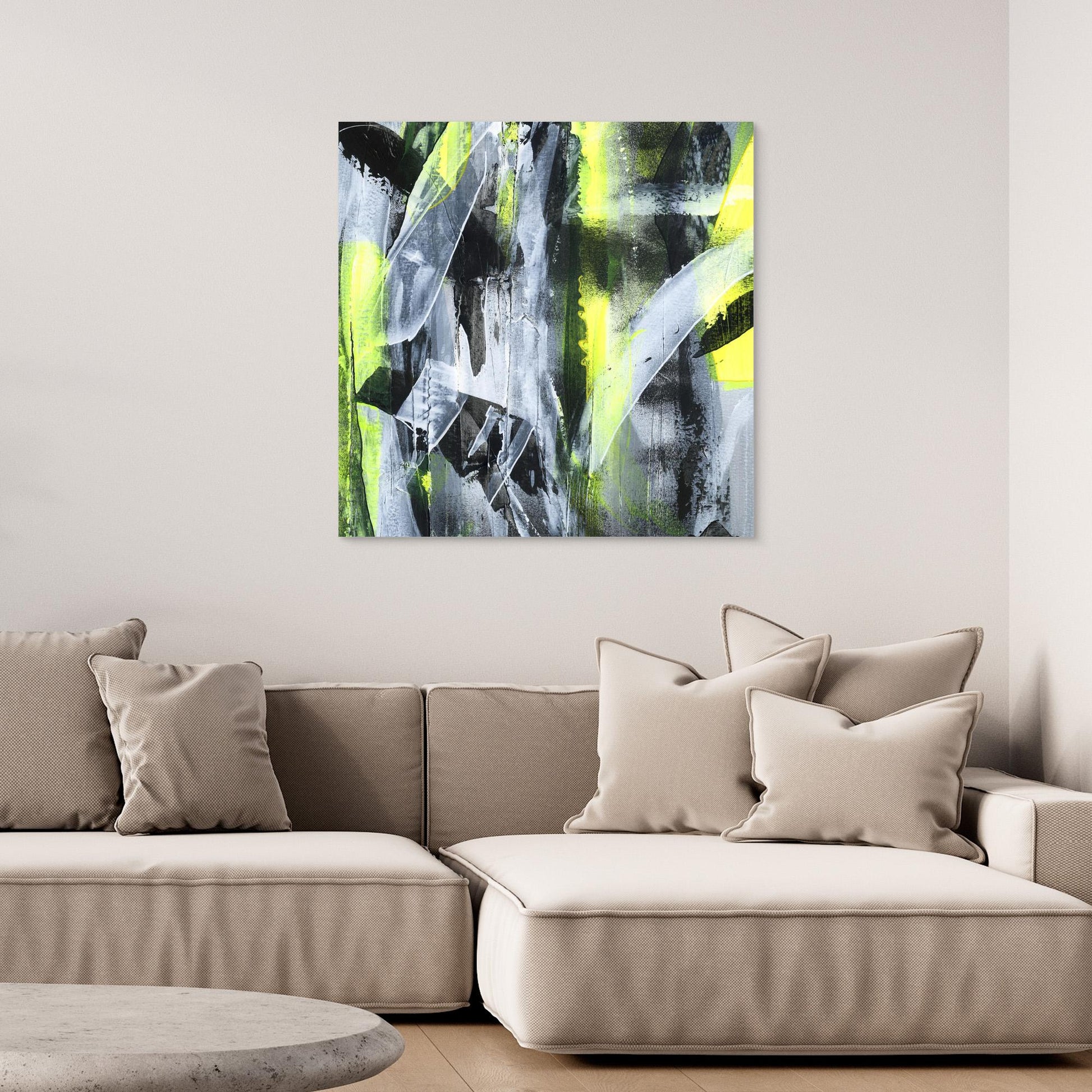 No.3 Yellow - SQ Canvas Art Print