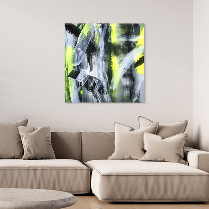 No.3 Yellow - SQ Canvas Art Print