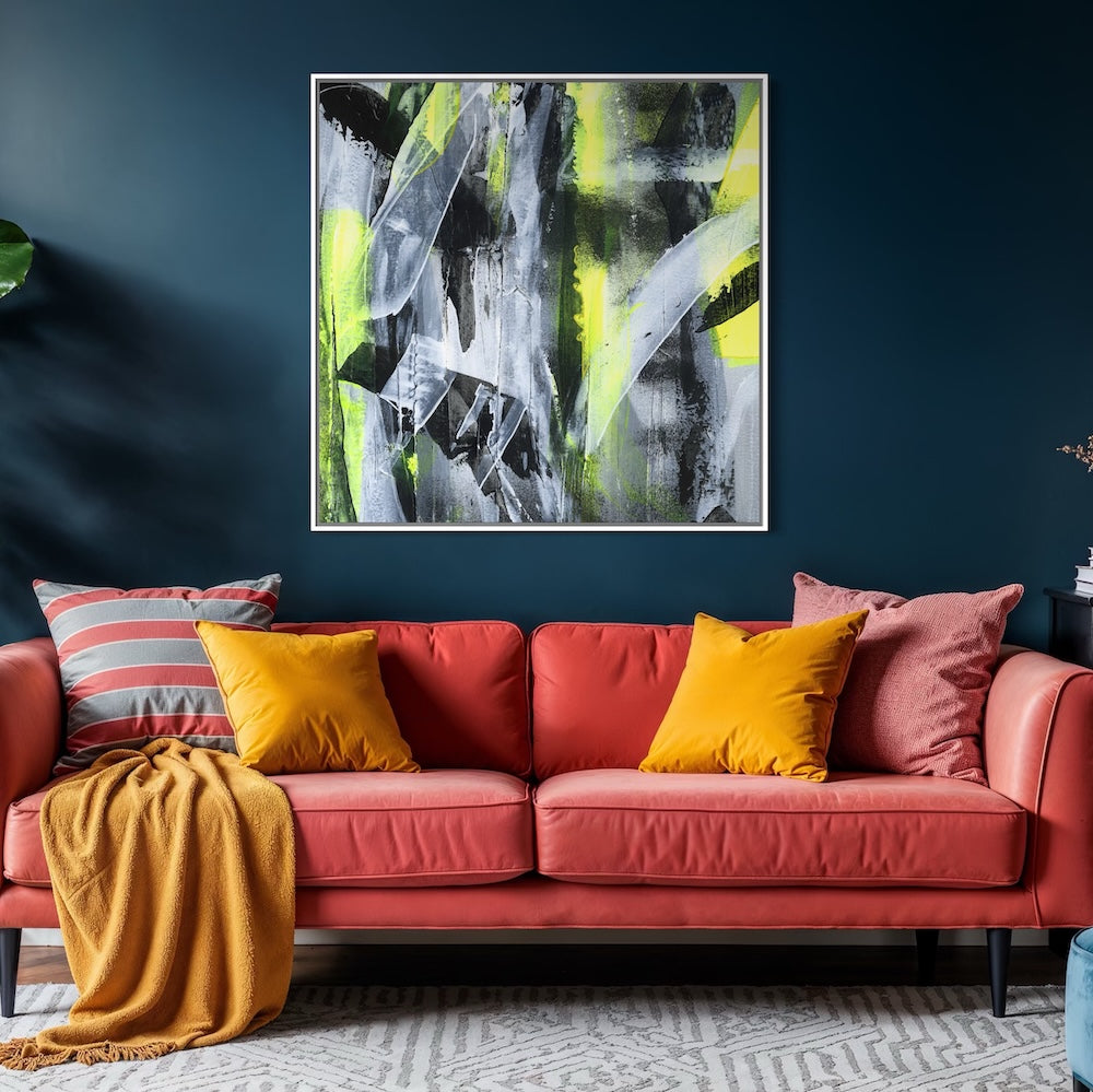 No.3 Yellow - SQ Canvas Art Print