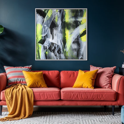 No.3 Yellow - SQ Canvas Art Print