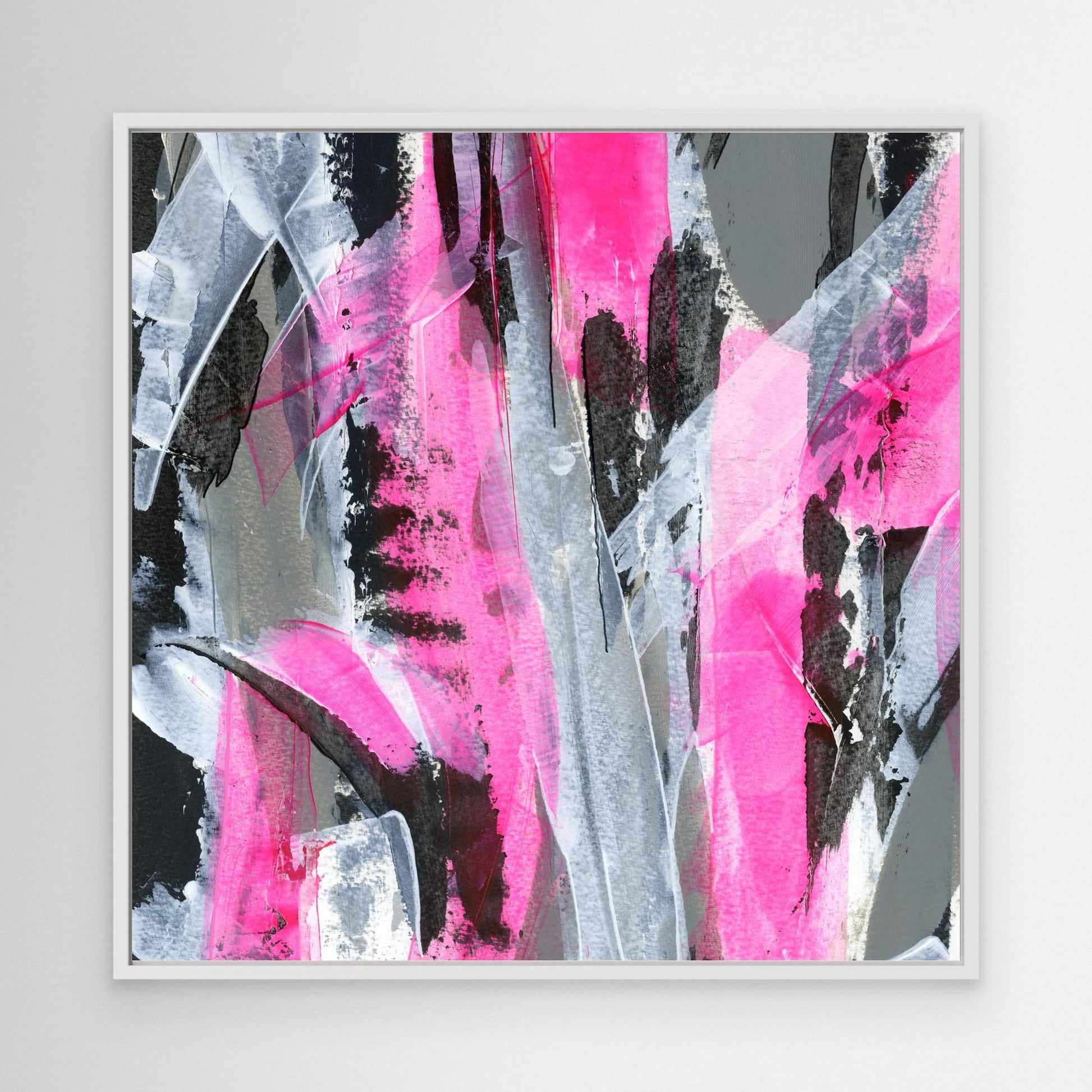 No.4 Pink - SQ Canvas Art Print