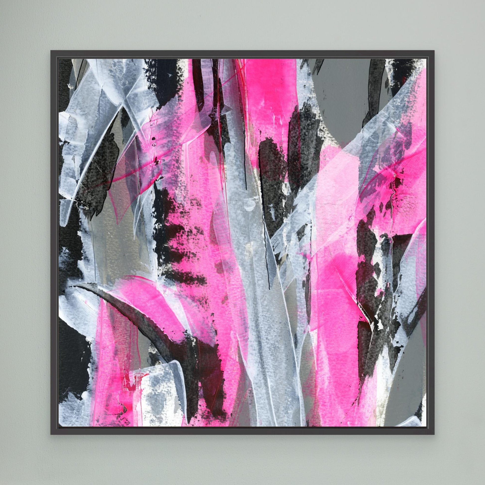 No.4 Pink - SQ Canvas Art Print