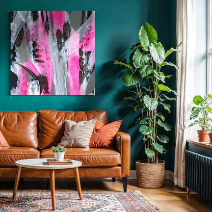 No.4 Pink - SQ Canvas Art Print