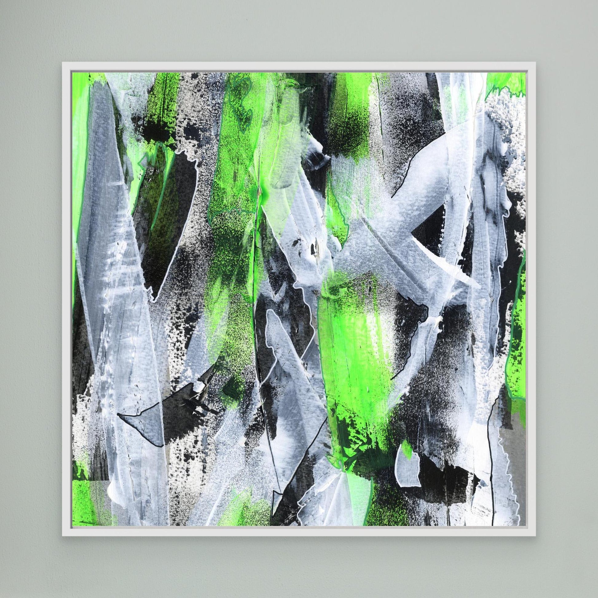 No. 1 Green - SQ Canvas Art Print