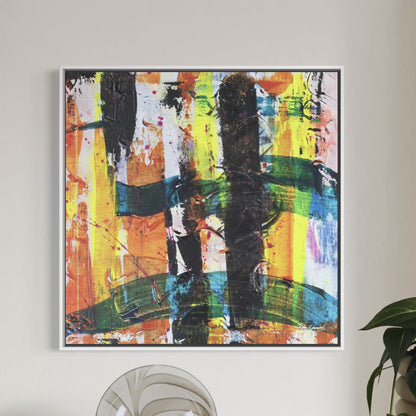 It's Electric - Original Abstract Painting by Helen Simmonds